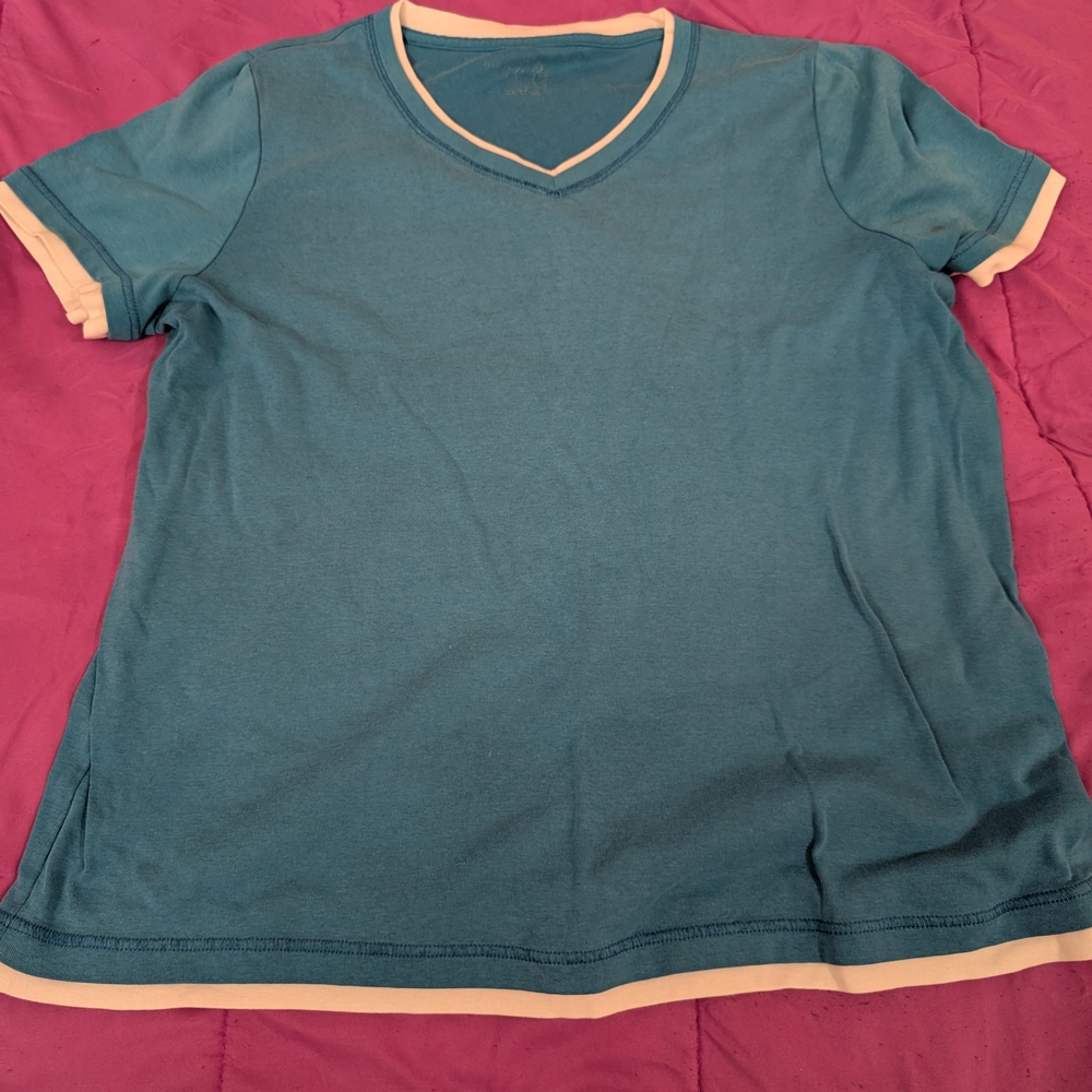 Blue Kids Shirt with White Trim